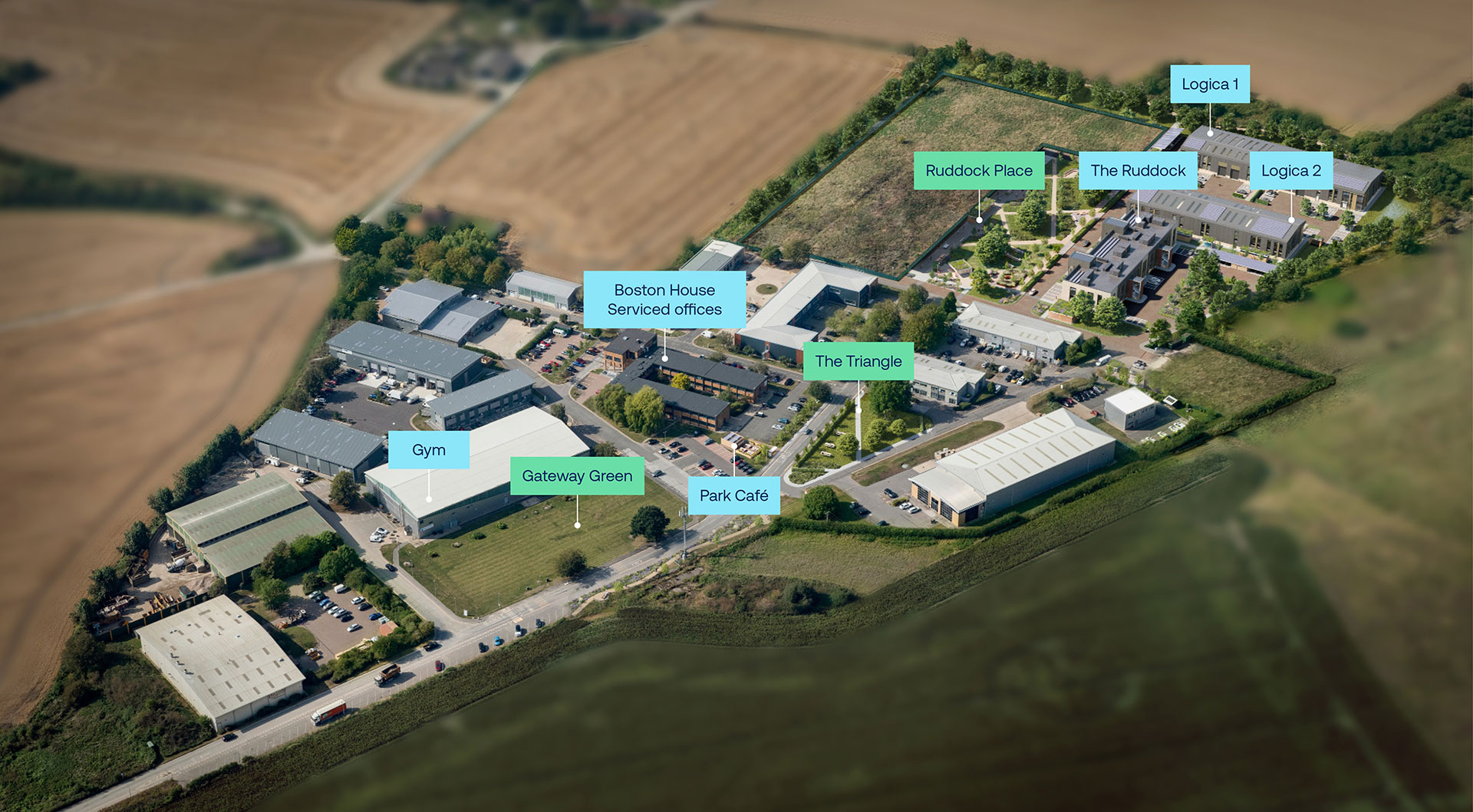 Grove Business Park aerial view