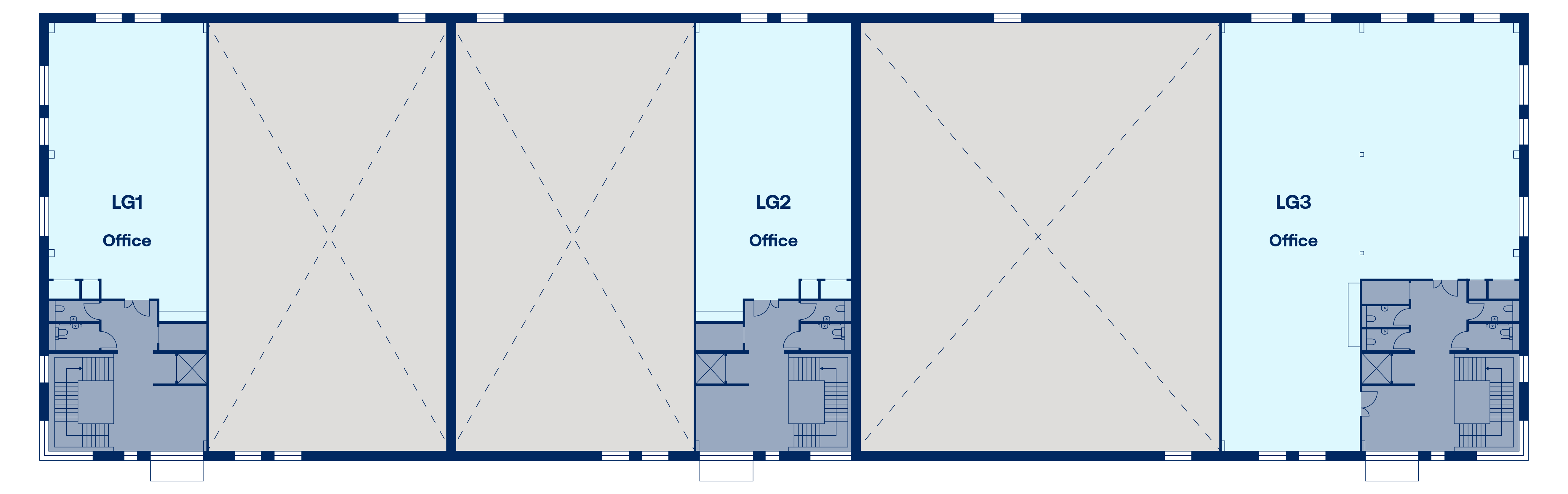 LG1—LG3 first floor plan