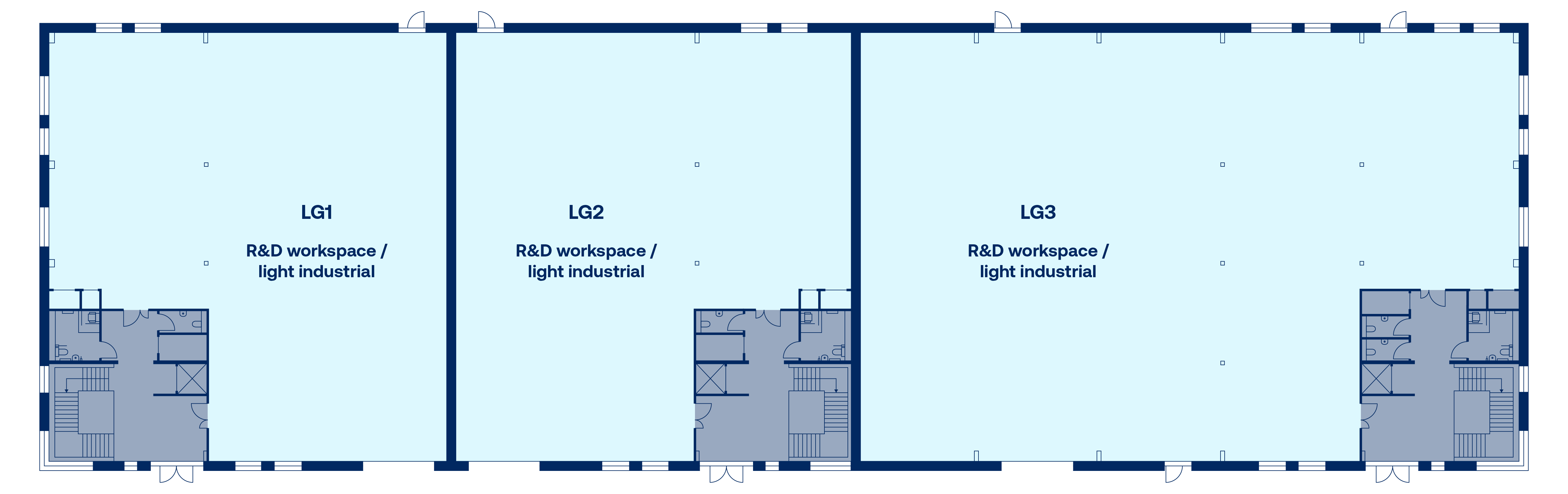 LG1—LG3 ground floor plan